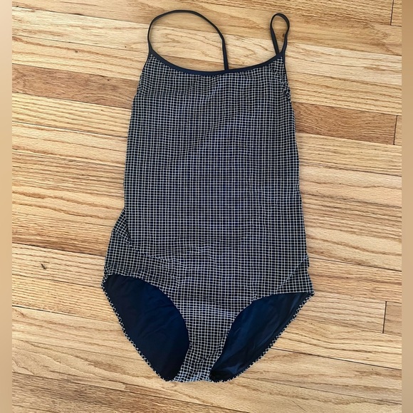 COS Black and White Checkered One Piece Swimsuit - Picture 1 of 2